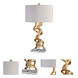 Twisted Vines 29 inch 100 watt Gold Table Lamp Portable Light