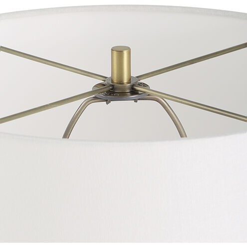 Lyra 28.5 inch 150.00 watt White with Metallic Gold Details Table Lamp Portable Light