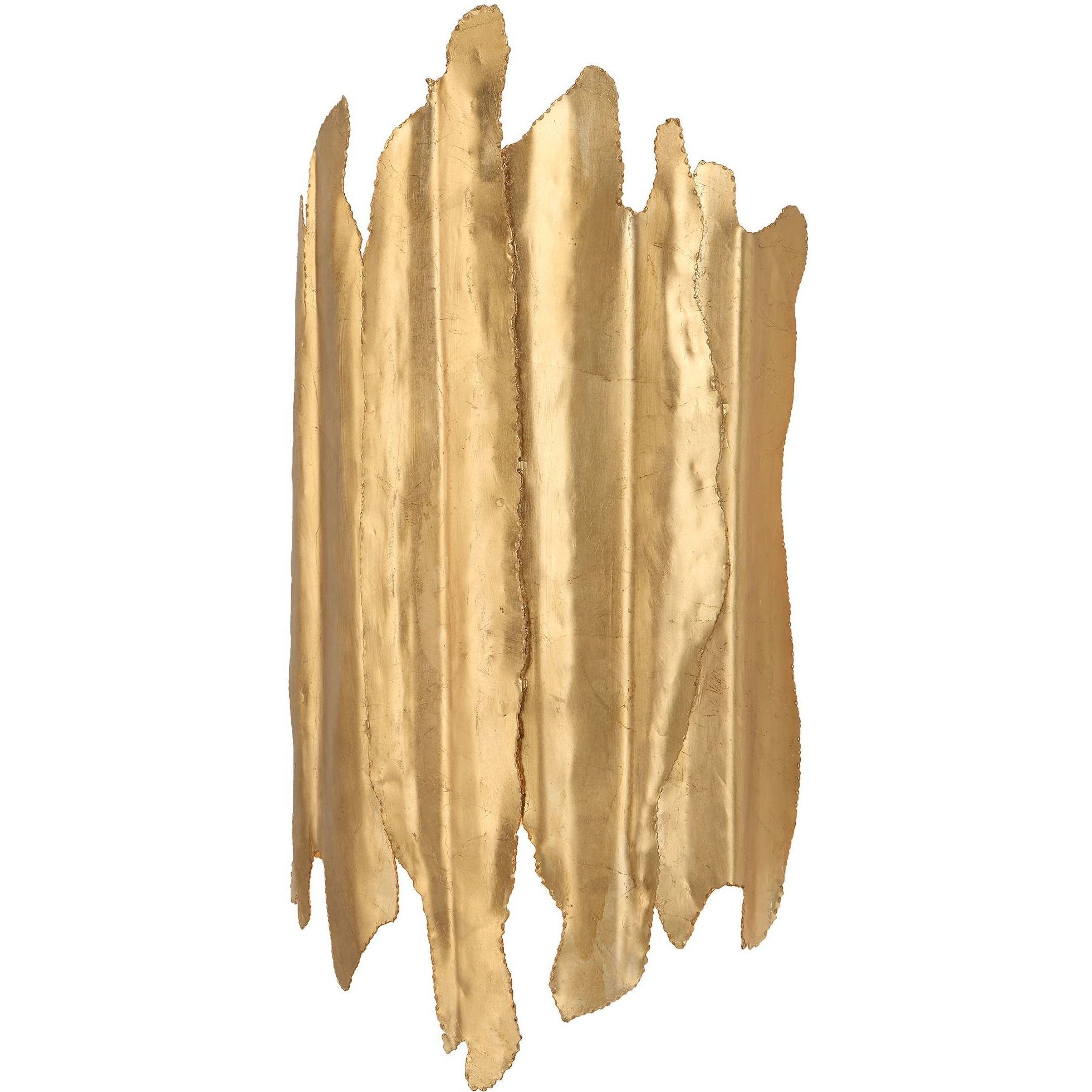 Golden Gate 2 Light 11 inch Gold Leaf Sconce Wall Light