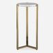 Pietra 23 X 10.63 inch Antique Brass and Carrara Marble Drink Table