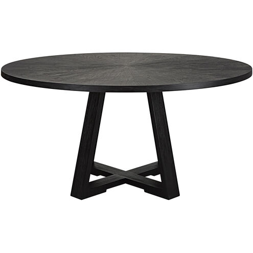Gidran 60 X 30 inch Charcoal Black Dining Table