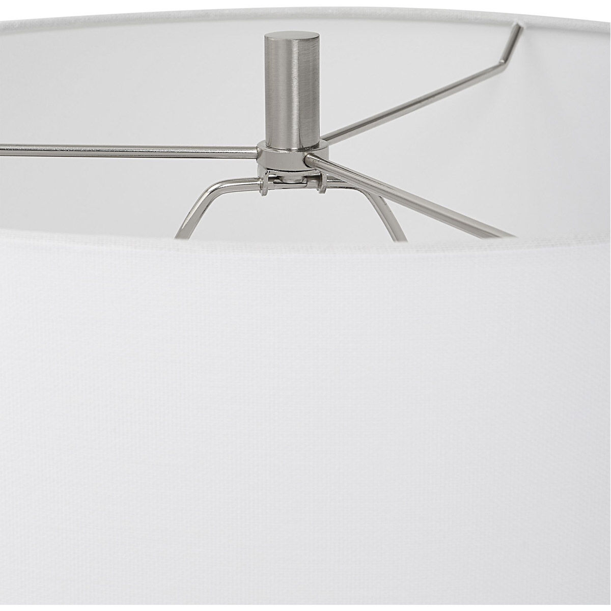 Havana 28 inch 150.00 watt Cobalt and Ivory Glazed Stripes and Brushed Nickel Table Lamp Portable Light