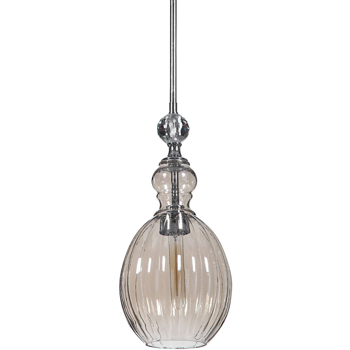 GiGi 1 Light 9 inch Chrome Mini Pendant Ceiling Light