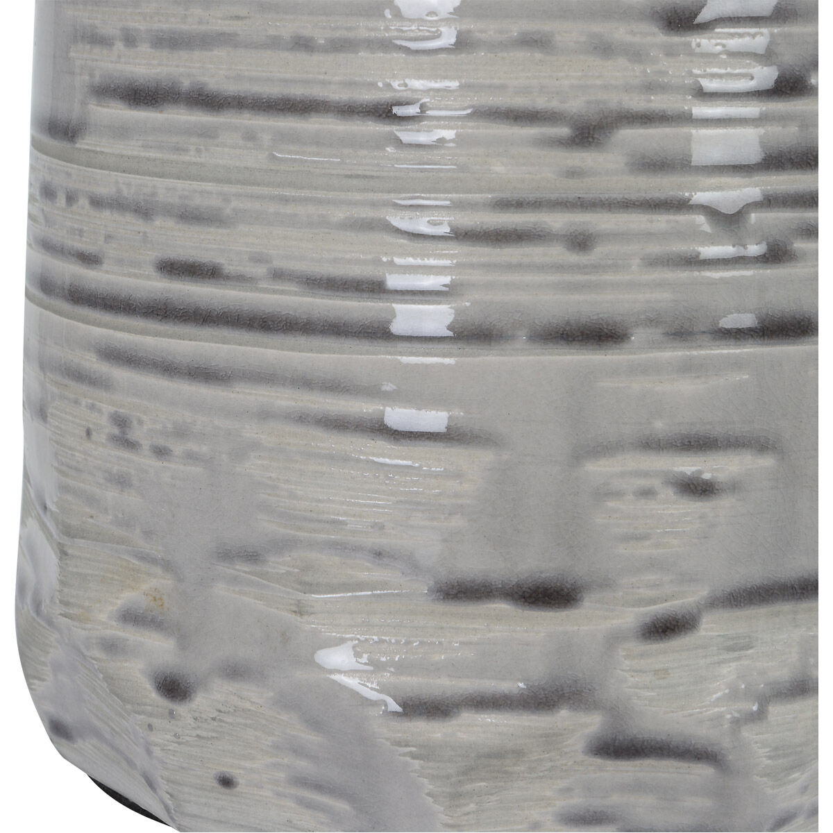 Cyclone 25 inch 150.00 watt Ivory Glaze with Striped Gray Drip Table Lamp Portable Light