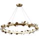 Biscotti 43.63 inch Bronze With Golden Highlight LED Chandelier Ceiling Light