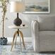 Alice 26 X 20 inch White Washed Oak and Brass Accent Table