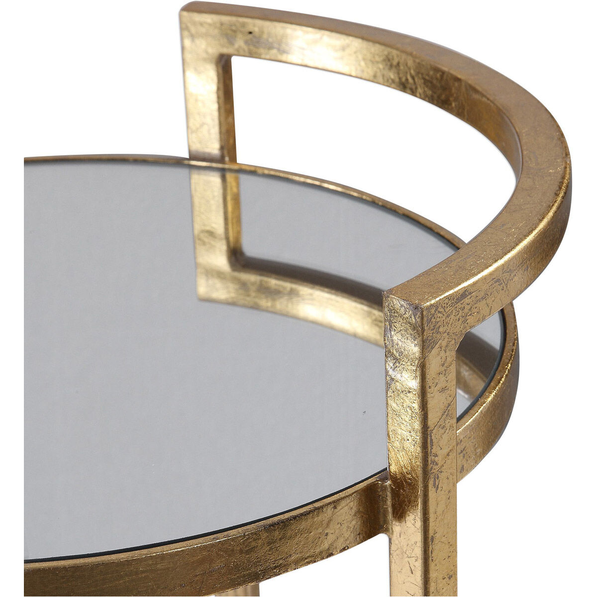 Cailin 26 X 14 inch Bright Gold Leaf Accent Table