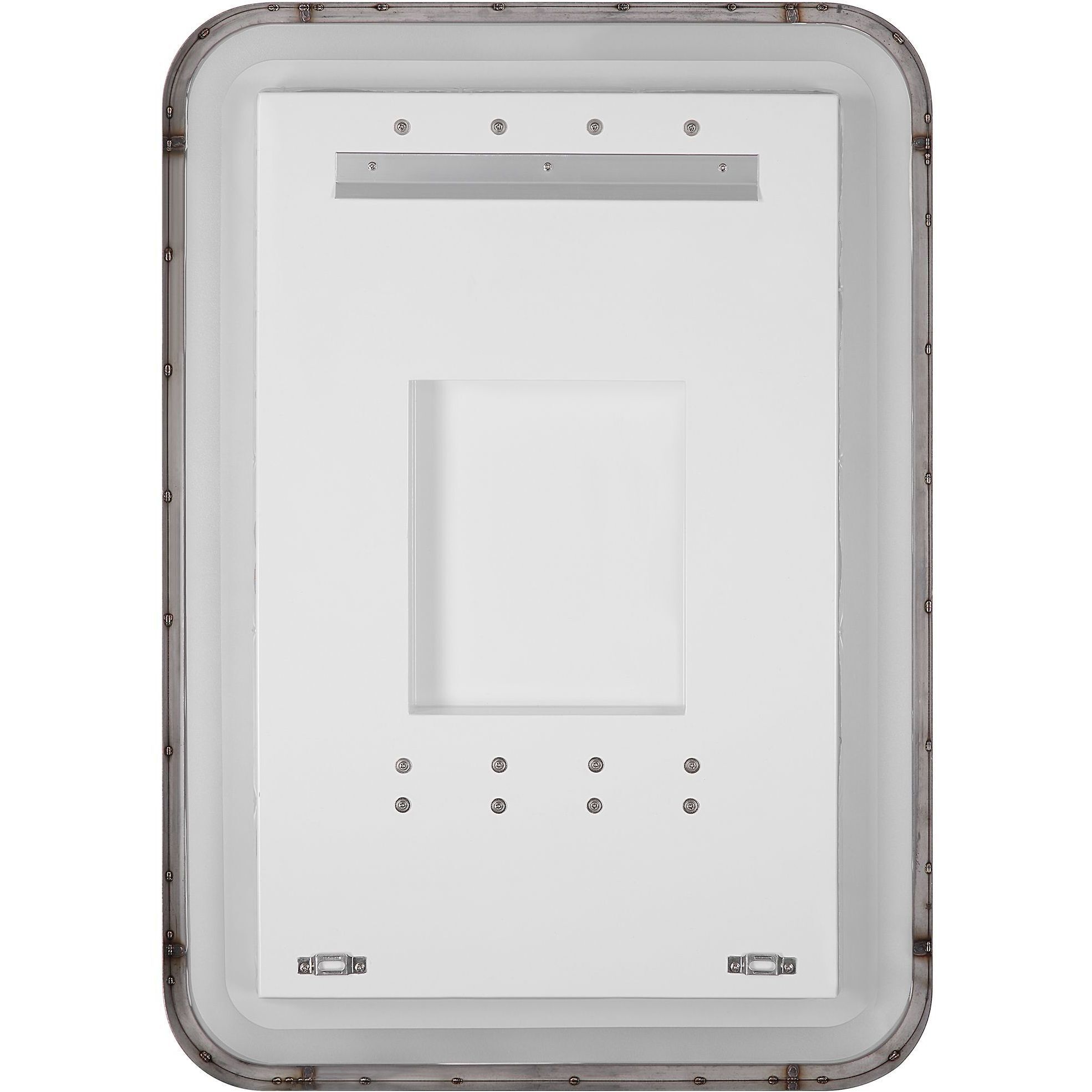 Crofton 32.25 X 22.25 inch Polished Nickel LED Lighted Vanity Mirror