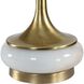 Molena 21.75 inch 100 watt Antique Brass and Pearly Stone Table Lamp Portable Light