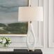 Promenade 33.25 inch 150.00 watt White Rice Stone and Antique Brass Table Lamp Portable Light