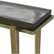 Preston 24.8 X 24 inch Antiqued Brass and Glass Accent Table