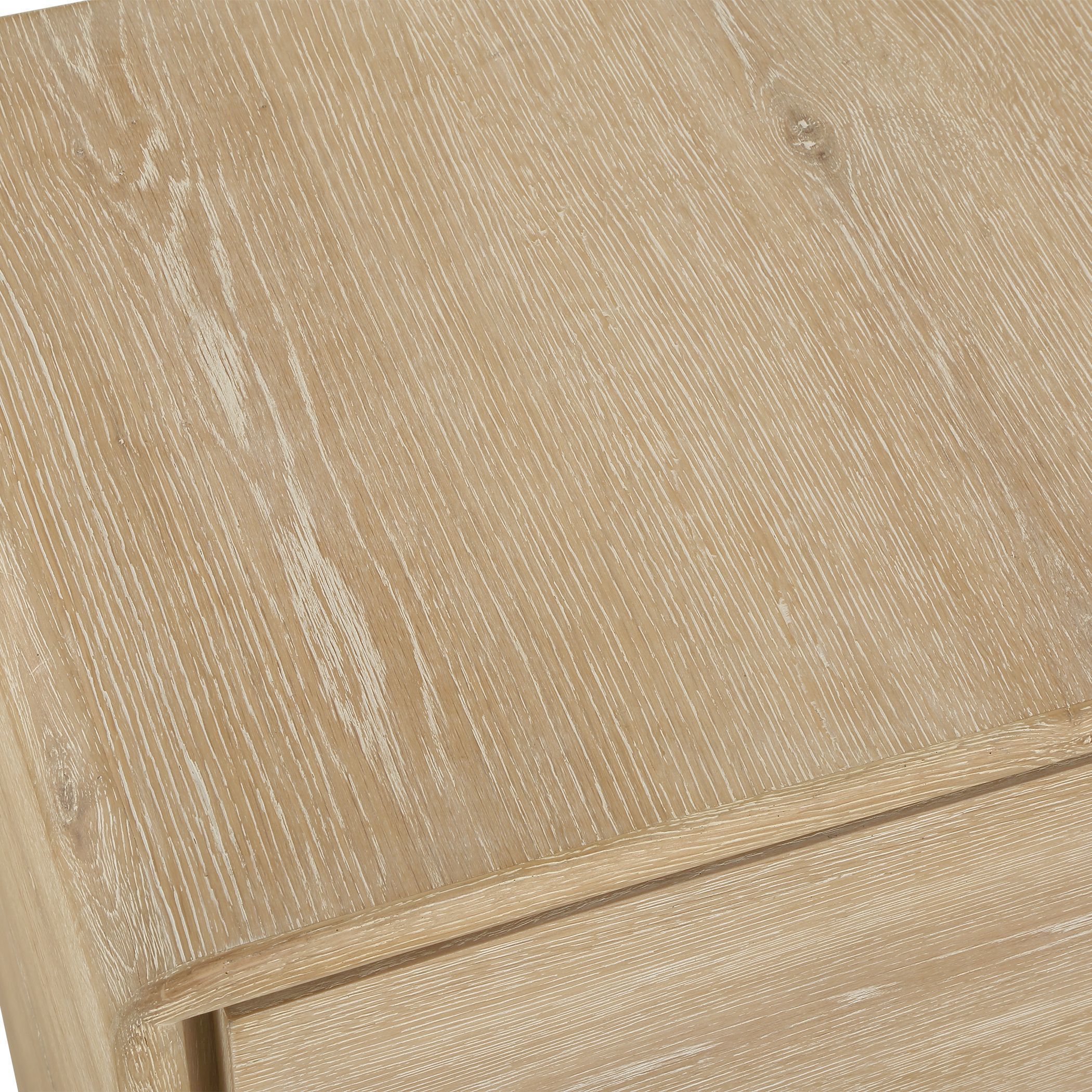 Evanston Natural and Black 4 Door Cabinet