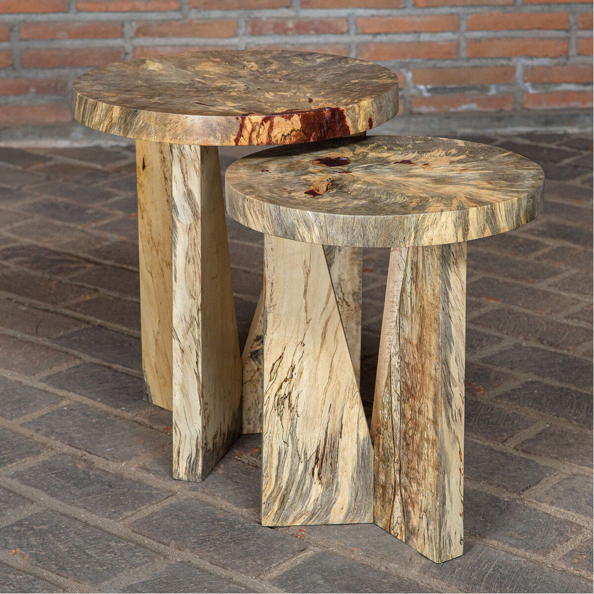 Nadette 21 X 18 inch Natural Nesting Tables, Set of 2