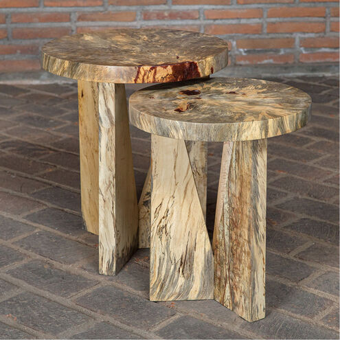 Nadette 21 X 18 inch Natural Nesting Tables, Set of 2