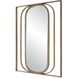 Replicate 40 X 30 inch Antiqued Gold Mirror