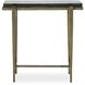 Preston 24.8 X 24 inch Antiqued Brass and Glass Accent Table
