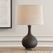Rimini 24.25 inch 150.00 watt Matte Black Glaze with Rust Undertones and Brushed Antique Brass Table Lamp Portable Light