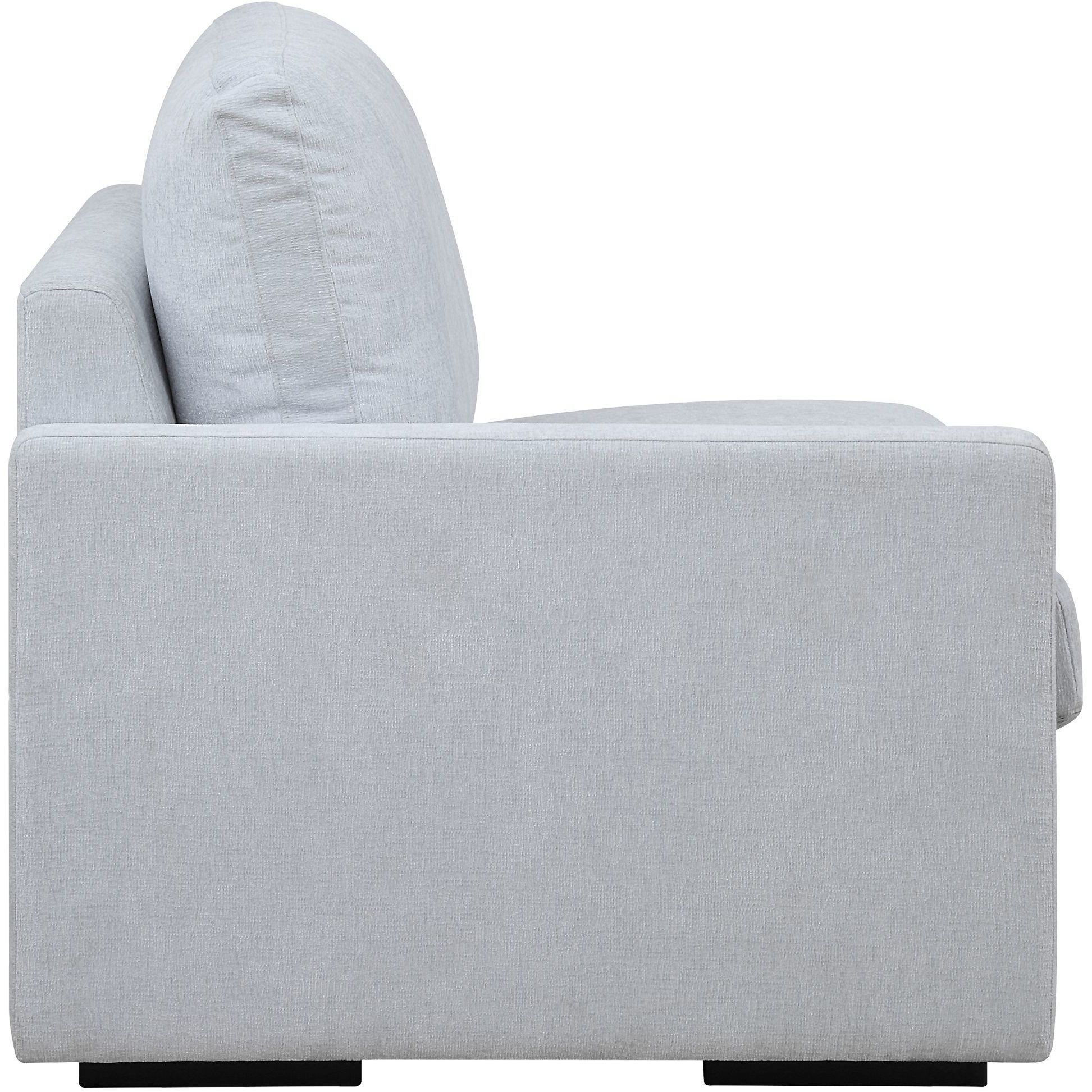 Refuge Light Cloud Blue Polyester Sofa, Left Arm Facing