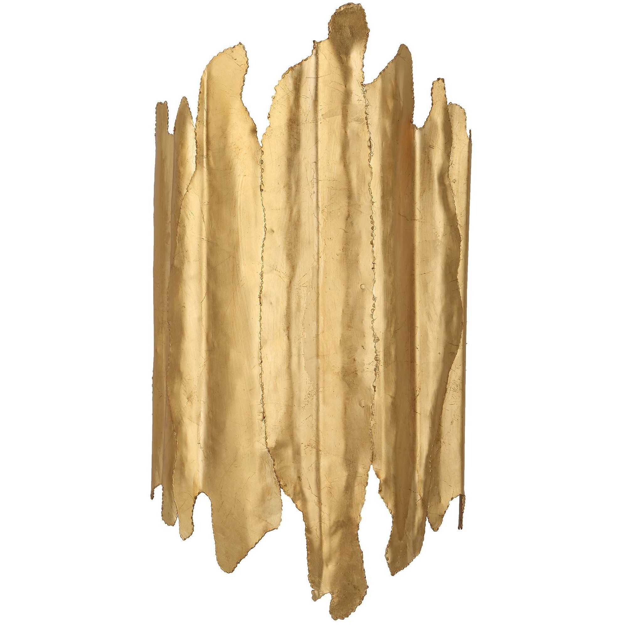 Golden Gate 2 Light 11 inch Gold Leaf Sconce Wall Light