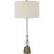 Annily 36.75 inch 150.00 watt Crystal and Antiqued Brass Table Lamp Portable Light