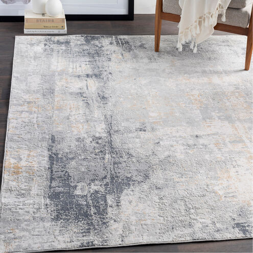 Paoli 147 X 108 inch Light Gray/Off-White/Charcoal/Mustard Rug, 9ft x 12ft