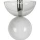 Exposition 65 inch 150.00 watt Polished Nickel and White Marble Floor Lamp Portable Light