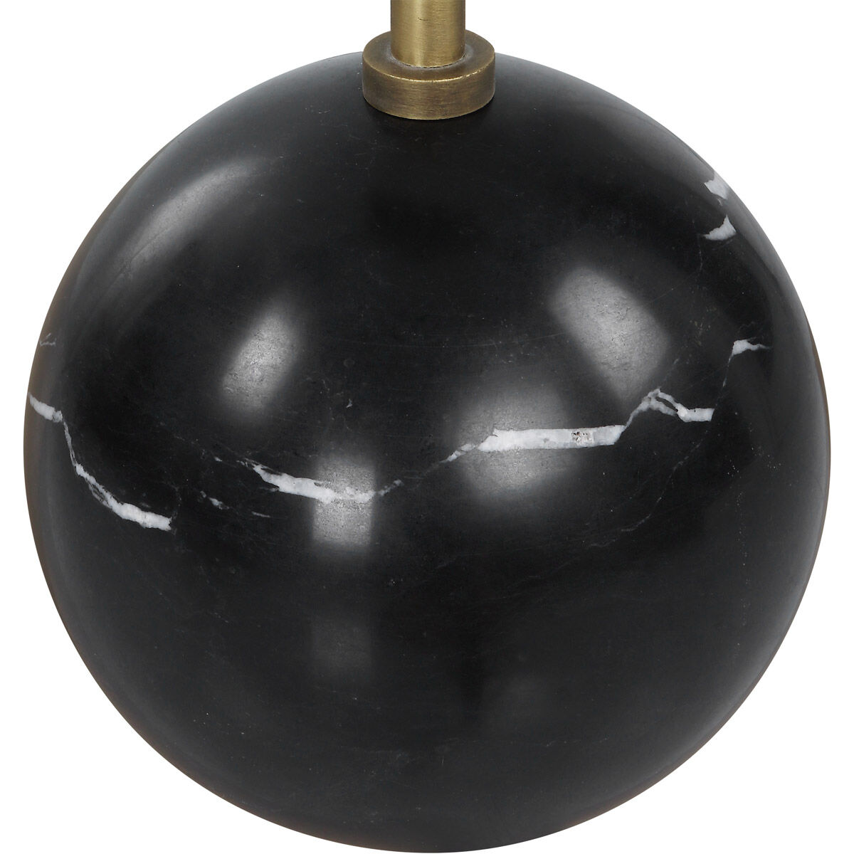 Gimlet 22 X 9 inch Black Marble and Brushed Brass Drink Table