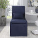 Coley Denim Blue Linen Armless Chair