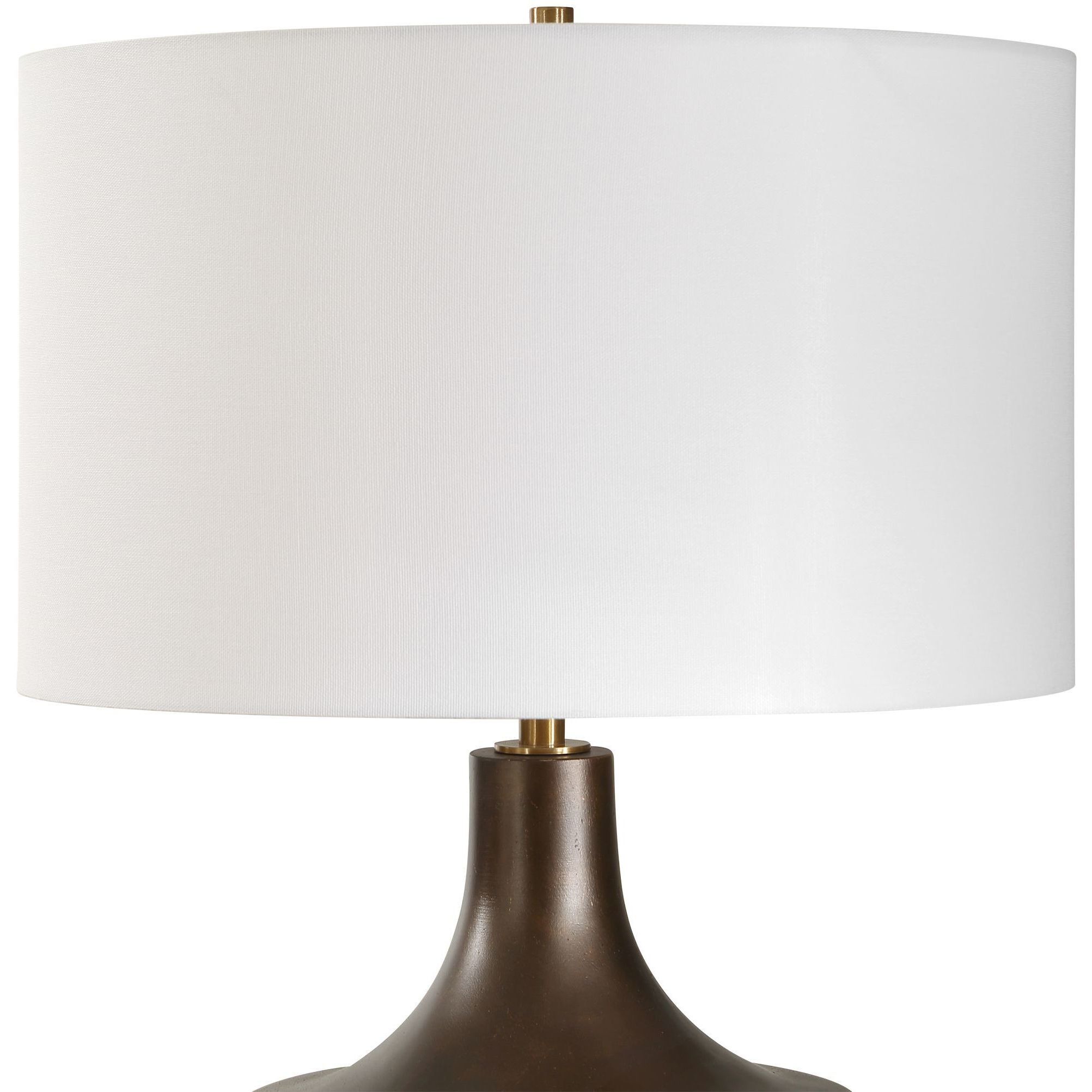 Paseo 21.75 inch 150 watt Warm Bronze and Antique Brass Table Lamp Portable Light