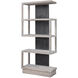 Nicasia 80 X 36 inch Light Gray and Deep Black with Light Gray Glazing Etagere