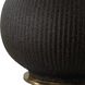 Rimini 24.25 inch 150.00 watt Matte Black Glaze with Rust Undertones and Brushed Antique Brass Table Lamp Portable Light