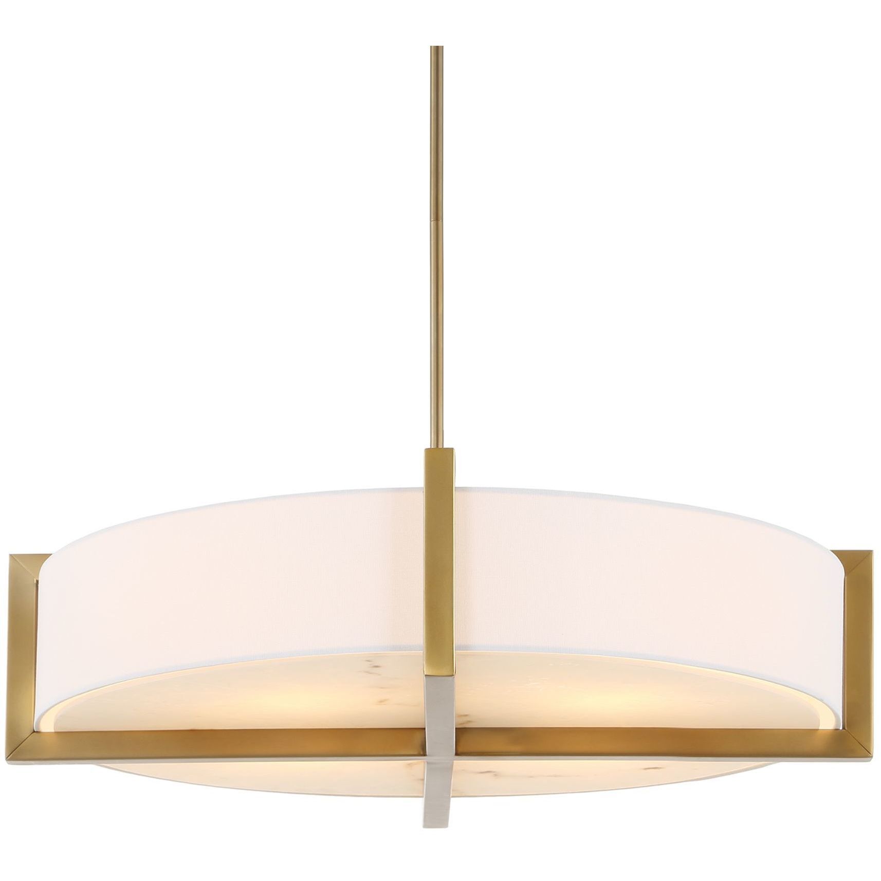 Cresson 4 Light 30 inch Matte Brushed Brass Pendant Ceiling Light