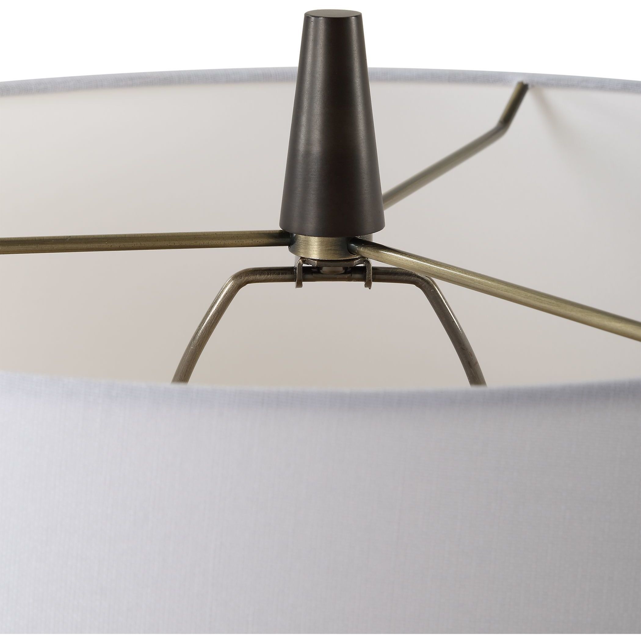 Loire 35.75 inch 150.00 watt Cream-Ivory Drip Glaze and Matte Black Table Lamp Portable Light