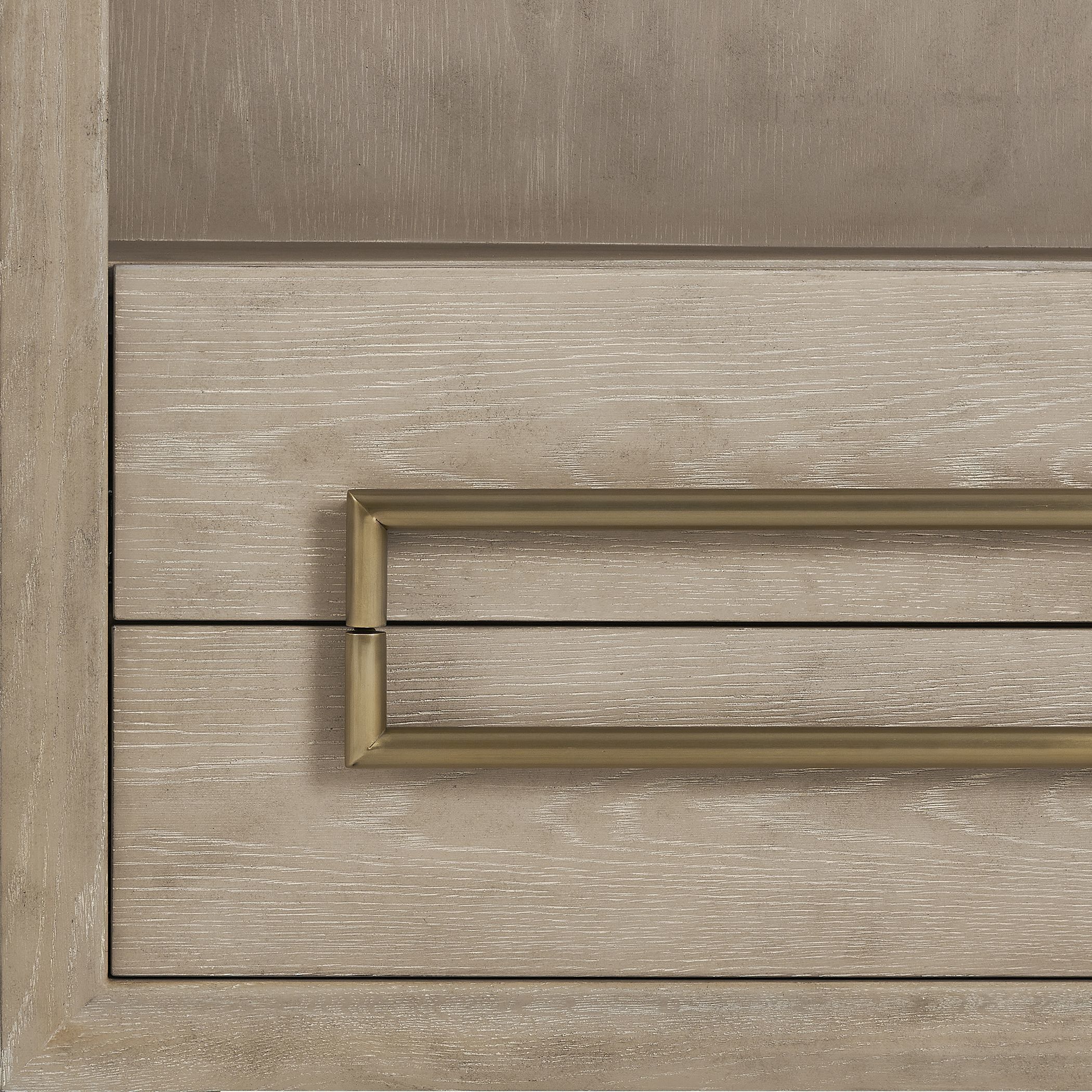 Alessia 88 X 36 inch Brushed Brass Etagere