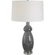 Velino 29 inch 150.00 watt Soft Gray and Mottled Black with Crystal Table Lamp Portable Light