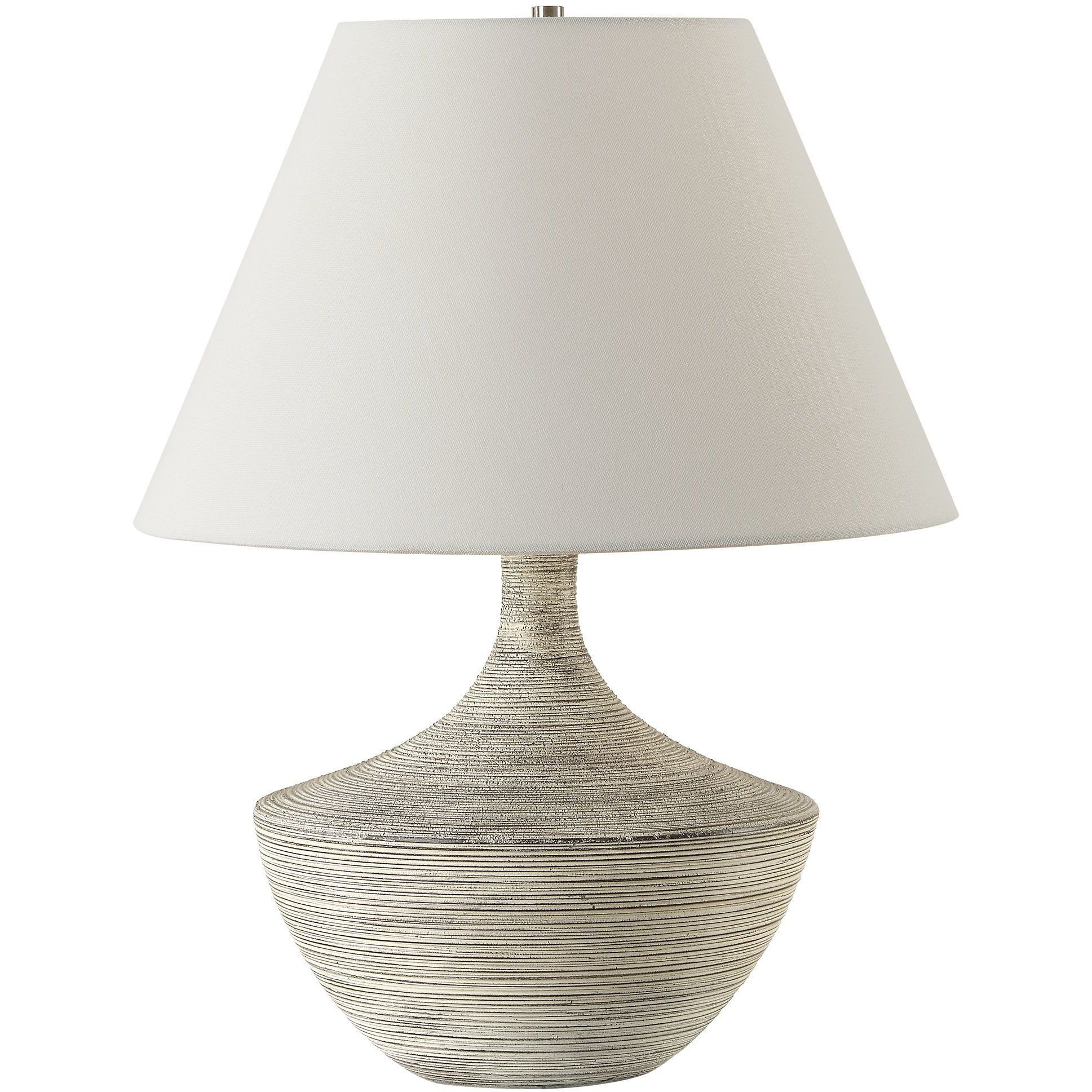 Carafe 20.5 inch 150.00 watt Charcoal Ceramic with Stone Ivory and Brushed Nickel Table Lamp Portable Light