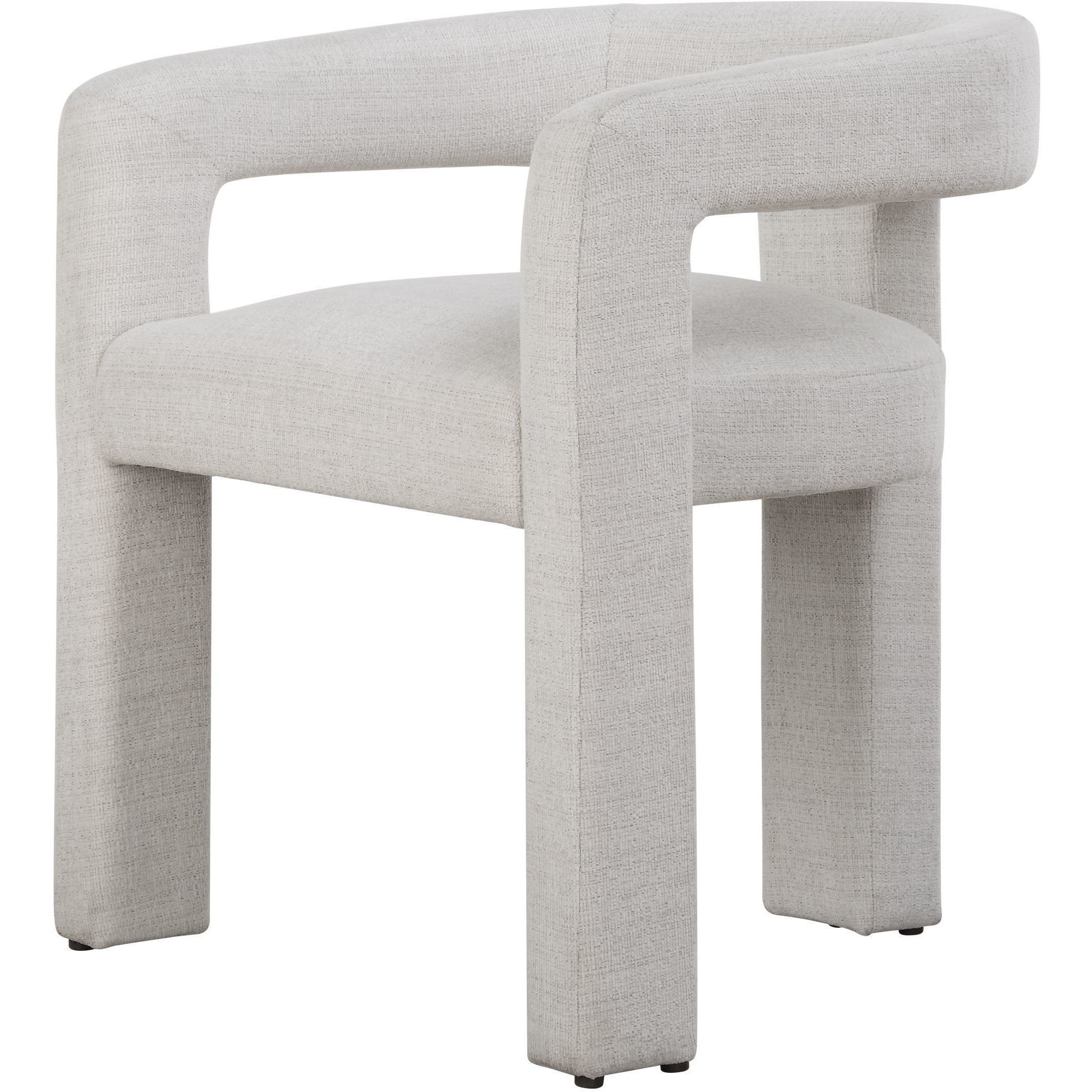 Perspective Ecru Polyester Fabric Dining Chair