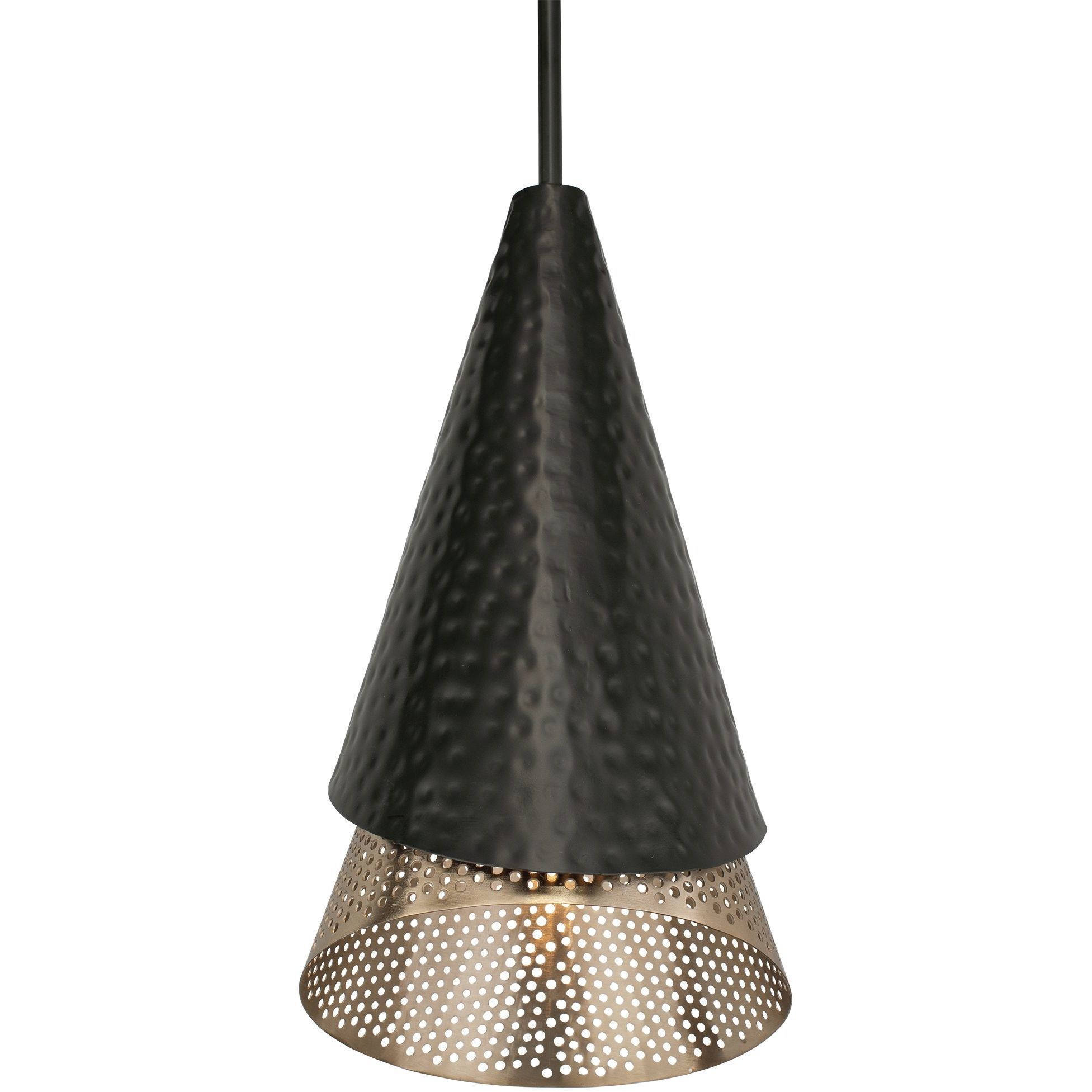 Apollo 1 Light 10 inch Matte Black and Matte Gold Mini Pendant Ceiling Light
