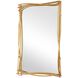 Curved 39 X 26.5 inch Antiqued Gold Leaf Mirror