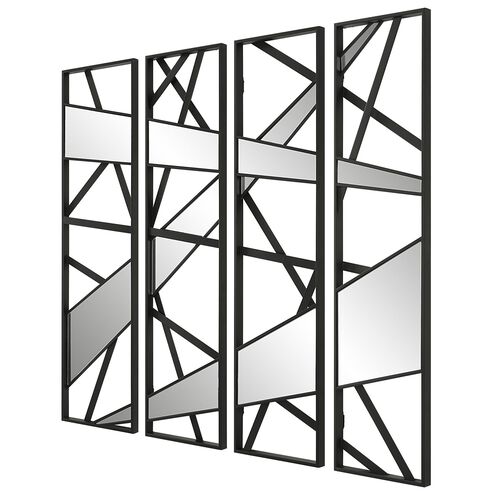 Looking Glass Satin Black Mirrored Wall Decor