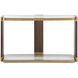 Ryles 55.25 inch Walnut Veneer and Gold Console Table
