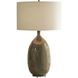 Moultrie 34.5 inch 150 watt Warm Gray Glaze and Antique Brass Table Lamp Portable Light