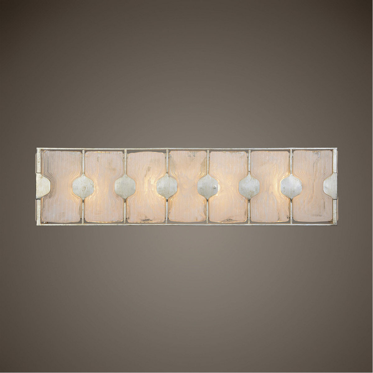 Rene 4 Light 27 inch Silver Leaf Vanity Light Wall Light