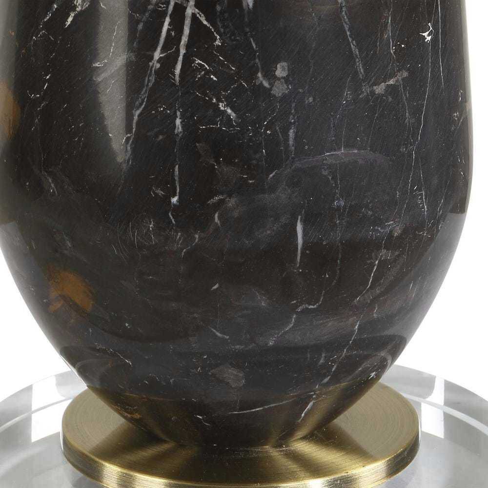 Dames 26.75 inch 150.00 watt Dark Marble snd Antique Brass Table Lamp Portable Light