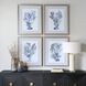 Shibori Coral 32.25 X 26.25 inch Framed Prints, Set of 4
