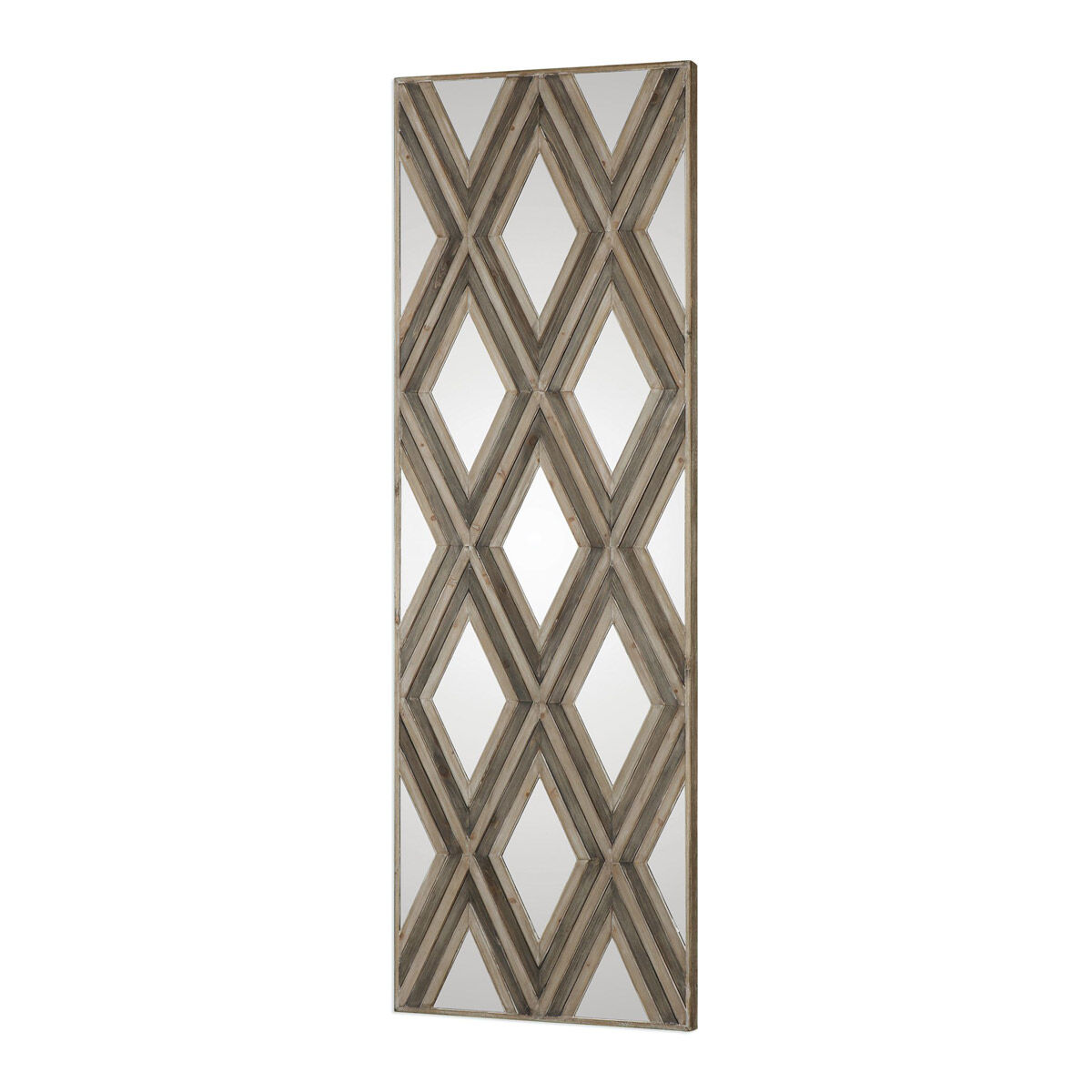 Tahira 72 X 24 inch Ivory and Chestnut Gray Wall Mirror