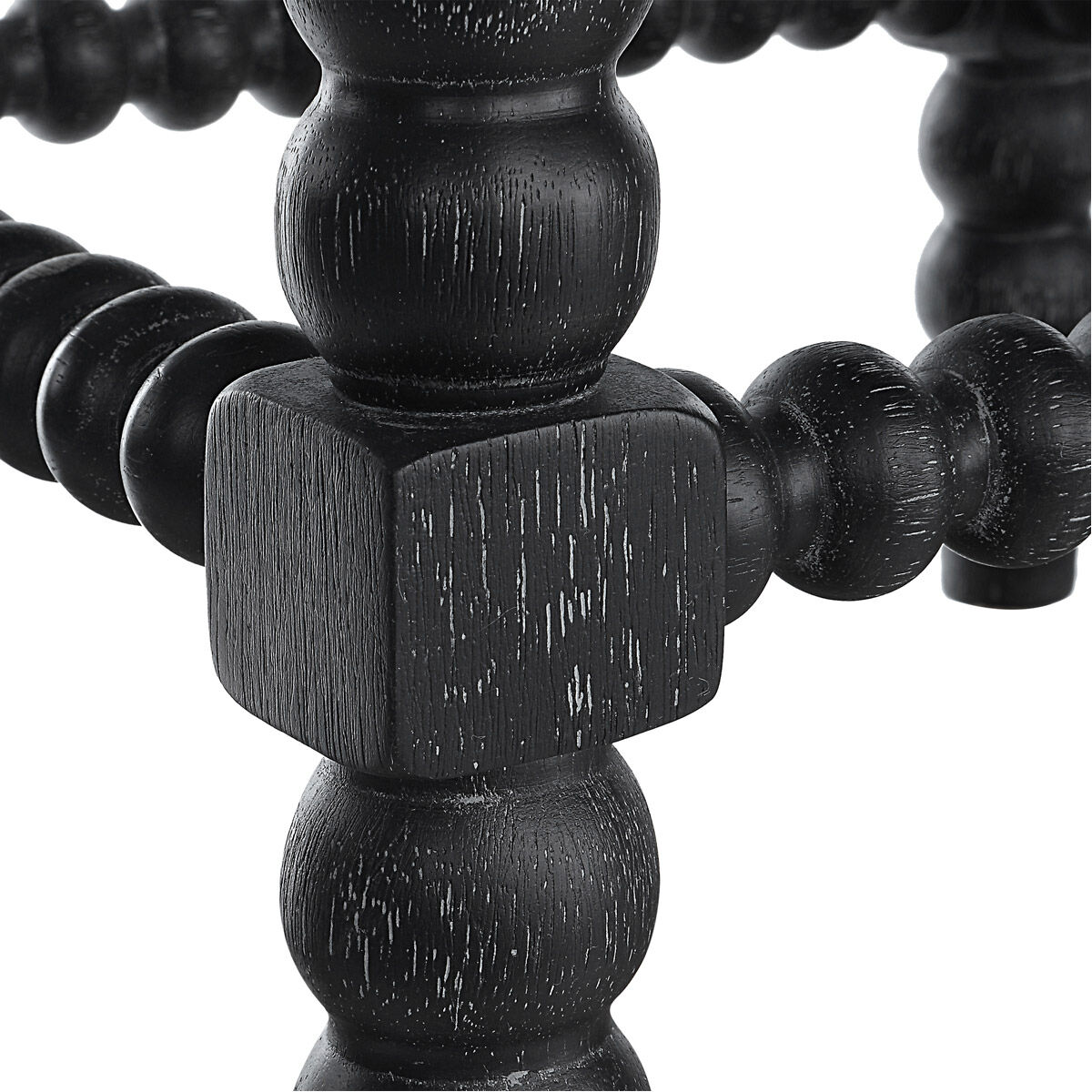 Pryce 26 inch Black Ceruse Stain and White Fabric Counter Stool