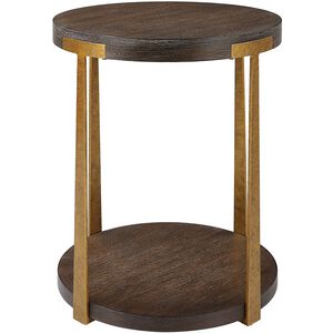 Palisade 24 X 19 inch Coffee and Antique Gold Side Table