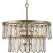 Aurelie 9 Light 28 inch Antique Brass Pendant Ceiling Light