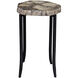Stiles 23 X 19 inch Aged Iron and Suar Wood with Rich Petrified Finish Accent Table